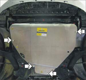 Защита MOTODOR двигателя, КПП, разд.коробки Volvo V70 2007- универсал