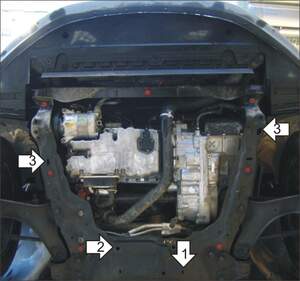 Защита MOTODOR двигателя, КПП, разд.коробки Volvo XC70 2007- универсал