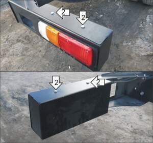 Защита MOTODOR осветительных приборов Isuzu  FSR90 2013- шасси