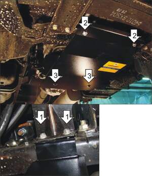 Защита MOTODOR двигателя Nissan Cabstar  2006- шасси