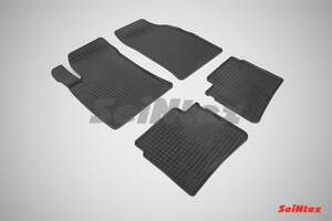 Коврики резиновые с рисунком «Сетка» HYUNDAI SONATA V 2004-2010 «Seintex»