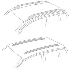Багажные поперечины на интегриров.рейлинги BMW X1  (E84) SUV 5дв 2010-2015 (аэродинамич.дуги)