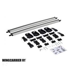 Багажные поперечины WingCarrier V1 на рейлинги TOYOTA LC PRADO 120 2002-2009 с замком, серебристые