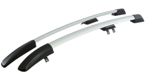 Рейлинги «APS» продольные алюминиевые для LADA LARGUS пластиковый наконечник, серебристые Рейлинги «APS» продольные алюминиевые для LADA LARGUS пластиковый наконечник, серебристые