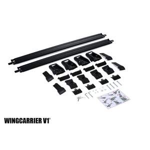 Багажные поперечины WingCarrier V1 на рейлинги KIA Sorento I 2002-2010 с замком, черные