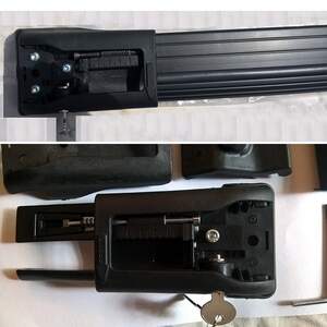 Багажные поперечины WingCarrier V1 на рейлинги SUZUKI Wagon R 1999-2003 с замком, черные