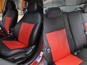 Чехлы CarFashion для сидений AUDI A-3 5д с 2003 по 2012 черный/красный/красн 10098633