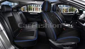 Комплект каркасных чехлов 5D «ARGON PLUS» черный/черный/синий/синий 27380