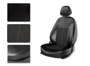 Чехлы CarFashion для сидений CHEVROLET CRUZE 2008 SD черный/замш черный/серый 13062664