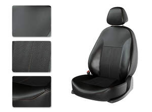 Чехлы CarFashion для сидений HYUNDAI IX35 черный/черный/коричневый 21088667