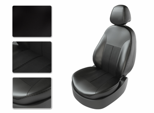 Чехлы CarFashion для сидений HYUNDAI SOLARIS SD разд черный/замш черный/черн 21112666