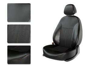 Чехлы CarFashion для сидений MAZDA 3 с 2013 HB черный/черный/оранжевый 25098669