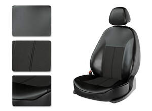 Чехлы CarFashion для сидений NISSAN ALMERA с 2013 дел черный/жак черный/черн 28130666