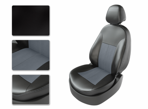 Чехлы CarFashion для сидений NISSAN Qashqai I (2007-2013) 5м черный/замш серый/серый 28078644 Чехлы CarFashion для сидений NISSAN Qashqai I (2007-2013) 5м черный/замш серый/серый 28078644