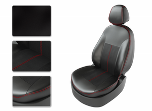 Чехлы CarFashion для сидений SKODA OCTAVIA A7 с подлокотником черный/черный/красный 31058663 Чехлы CarFashion для сидений SKODA OCTAVIA A7 с подлокотником черный/черный/красный 31058663