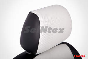 Чехлы Seintex из экокожи для сидений KIA CERATO 2009-2013 черно-белые