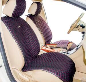 Накидки на передние сиденья «PALERMO» черный/красный 21751