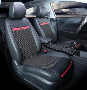 Накидки передние «ECO CORD» черный/красный 21706