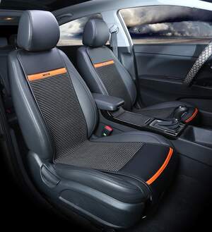 Накидки передние «ECO CORD» черный/оранжевый 21708