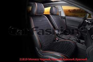 Накидки передние «MONACO» черный/черный/красный/красный21819