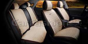 Комплект Накидок 2D «MONACO PLUS» коричневый/бежевый/бежевый/коричневый