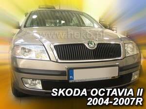 Дефлектор на решетку радиатора радиатора SKODA FABIA II 2010-2014 верх, Хеко (Польша)