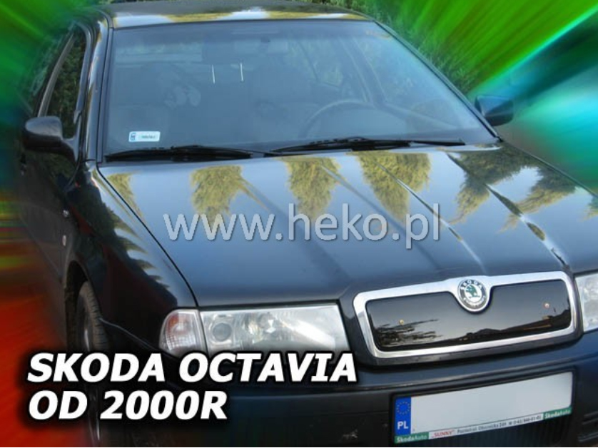 Дефлектор на решетку радиатора радиатора SKODA OCTAVIA II 2004-2007 верх, Хеко (Польша)