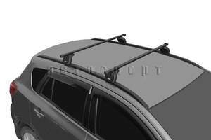 Багажник «LUX» с дугами 1,1м прям. в пластике для Lada Vesta Cross/SW 2017-н.в. с интегр. рейлингами