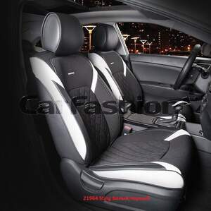 Накидки на передние сиденья «STING» белый/черный 21964