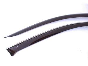 Дефлекторы окон накладные MERCEDES E-class (2016-; кузов W213) седан «КОБРА Тюнинг» хром.молдинг