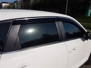 Дефлекторы окон накладные MERCEDES E-class (2016-; кузов W213) седан «КОБРА Тюнинг» хром.молдинг