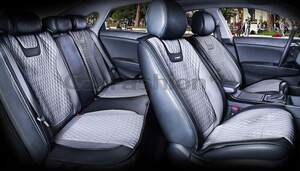 Комплект накидок «TORINO PLUS» серый/черный/т.серый 22219