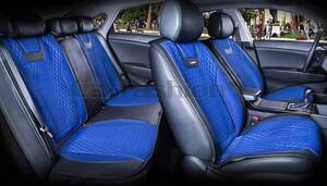 Комплект накидок «TORINO PLUS» синий/черный/синий 22218