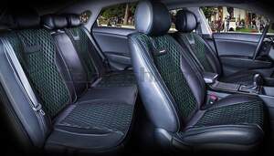 Комплект накидок «TORINO PLUS» черный/черный/зеленый 22209