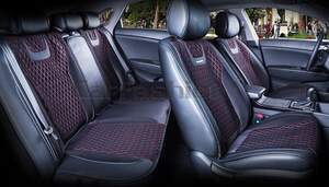 Комплект накидок «TORINO PLUS» черный/черный/красный 22210