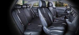 Комплект Накидок «SECTOR LEATHER PLUS» св,серый/черный/черный 22228