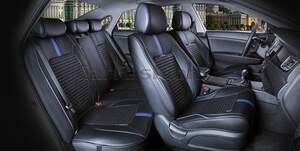 Комплект Накидок «SECTOR LEATHER PLUS» синий/черный/черный 22226