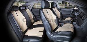 Комплект Накидок «SECTOR LEATHER PLUS» черный/бежевый/черный 22221