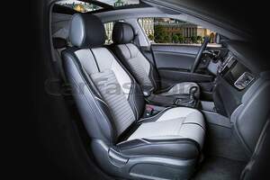 Накидки Фронт «SECTOR LEATHER» черный/св,серый/черный 21384