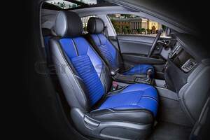 Накидки Фронт «SECTOR LEATHER» черный/синий/черный 21382