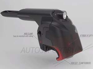 Багажные поперечины TURTLE AIR 2 на интегриров.рейлинги BMW X1  (F48) SUV 5дв 2016-2017  серебристые