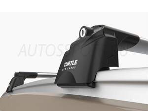 Поперечины TURTLE AIR 2 на интегриров.рейлинги FIAT 500X SUV 5дв 2015-2017  серебристые