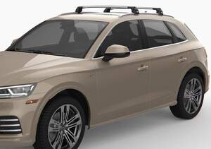 Поперечины TURTLE AIR 2 на интегриров.рейлинги FIAT 500X SUV 5дв 2015-2017  серебристые