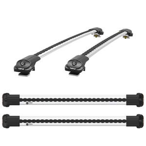 Поперечины TURTLE AIR 1 на рейлинги с просветом BMW X3 (E83) 2003-2010, черные