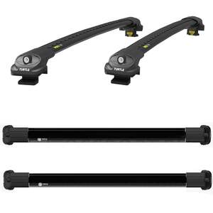 Поперечины TURTLE AIR 1 на рейлинги с просветом MITSUBISHI PAJERO III 2000-2006 3/5дв. черные Поперечины TURTLE AIR 1 на рейлинги с просветом MITSUBISHI PAJERO III 2000-2006 3/5дв. черные