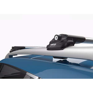 Поперечины TURTLE AIR 1 на широкие рейлинги NISSAN Pathfinder R51 2004-2014, серебристые