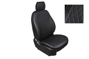 Чехлы Seintex Ромб из экокожи для сидений Toyota Hilux 2011-2015 черные Чехлы Seintex Ромб из экокожи для сидений Toyota Hilux 2011-2015 черные