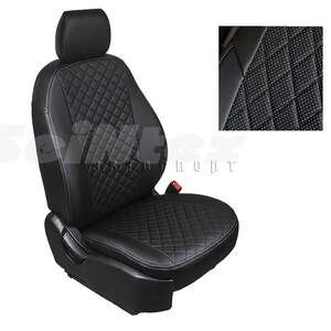 Чехлы Seintex Ромб из экокожи для сидений Toyota LC PRADO 150 (2009-2017) черные Чехлы Seintex Ромб из экокожи для сидений Toyota LC PRADO 150 (2009-2017) черные