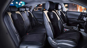 Комплект Накидок «SPACE PLUS» черный/черный/бежевый 22402