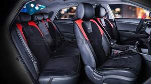 Комплект Накидок «SPACE PLUS» черный/черный/красный 22407